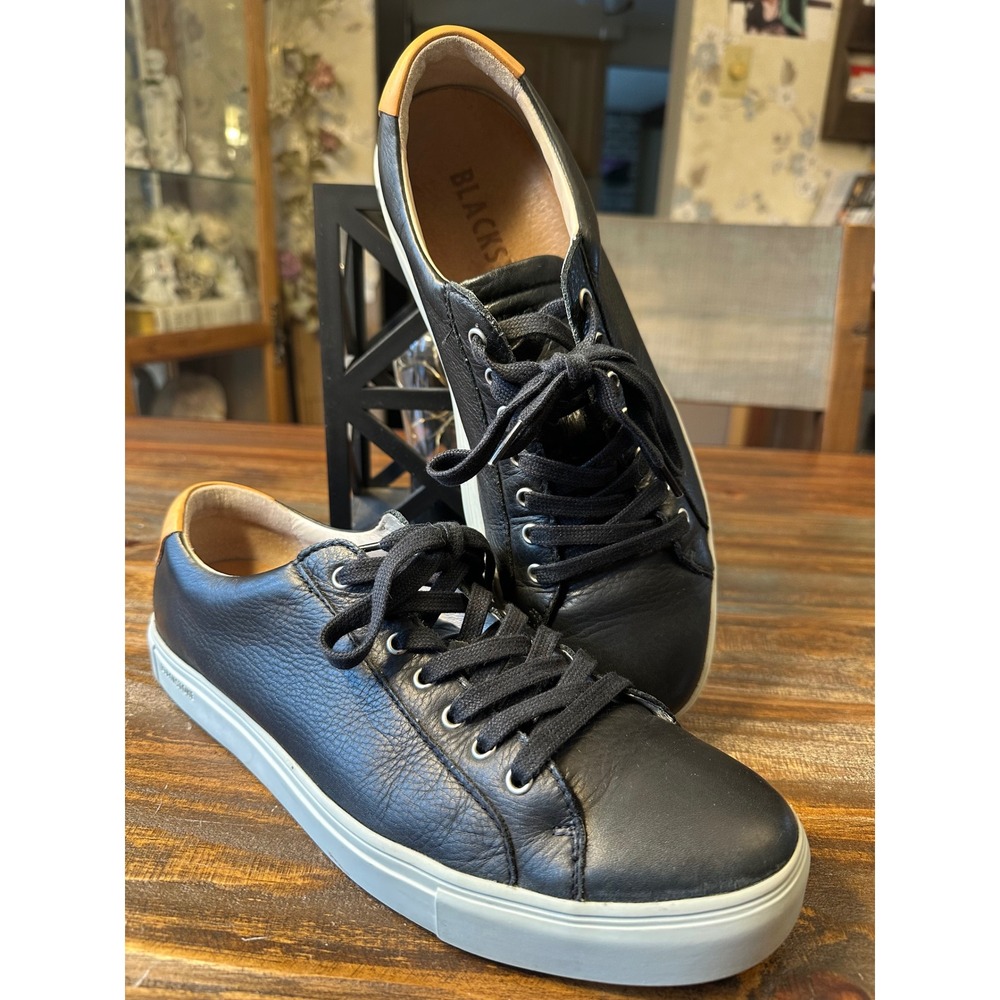 Blackstone Mens NM 01 Black Leather Lace Up‎ Sneakers Size 44 Size 10-10.5